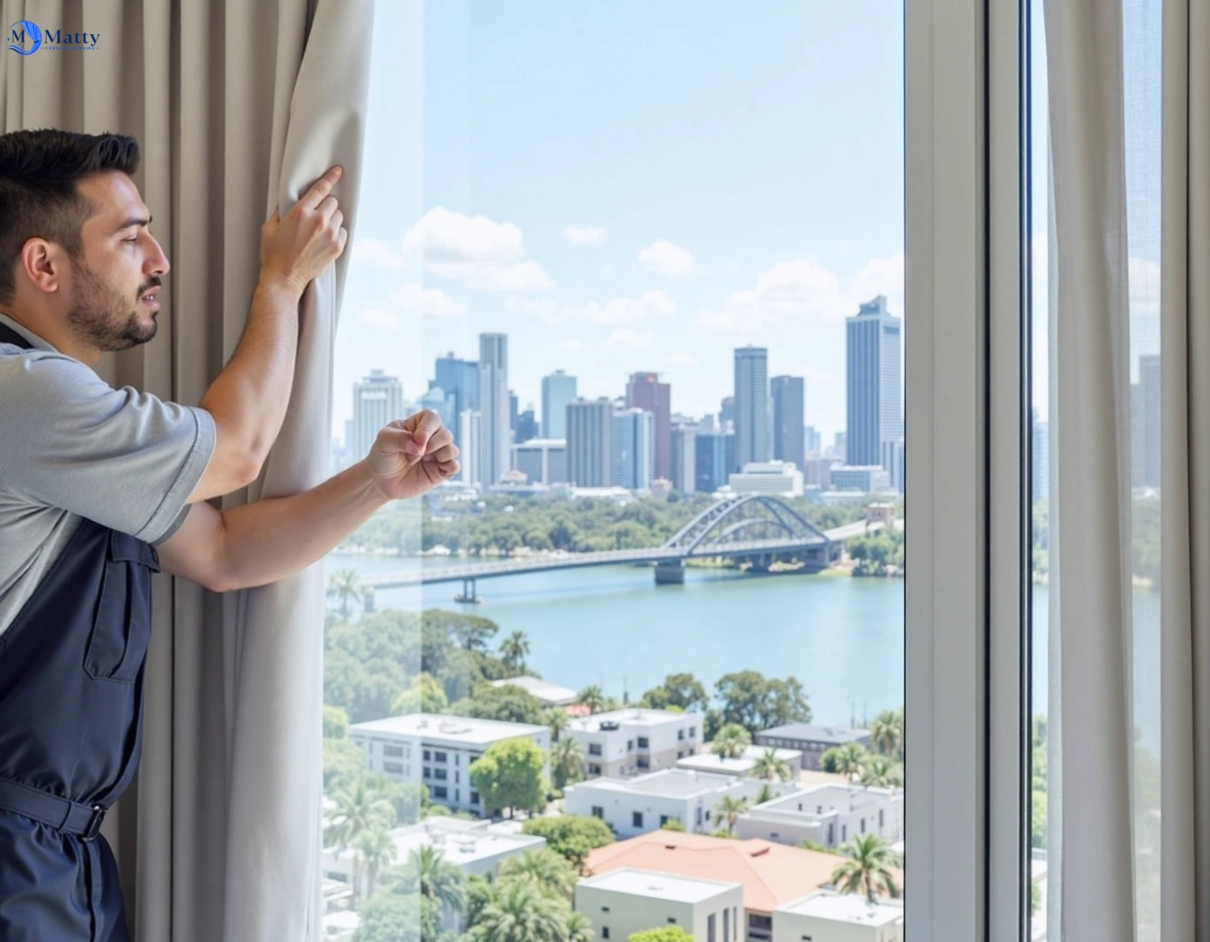 Professional curtain steam cleaning service sandy-point-nsw QLD by Matty Curtain Cleaning